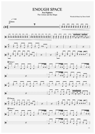 Foo Fighters  score for Drums
