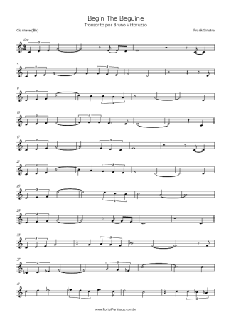 Frank Sinatra  score for Clarinet (Bb)