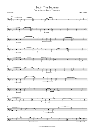 Frank Sinatra  score for Trombone