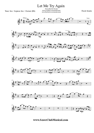 Frank Sinatra  score for Tenor Saxophone Soprano (Bb)