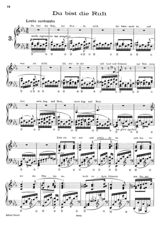 Franz Liszt 12 Lieder Von Franz Schubert Nº03 S.558 score for Piano