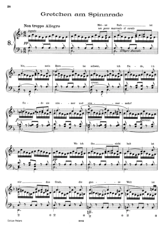Franz Liszt 12 Lieder Von Franz Schubert Nº08 S.558 score for Piano