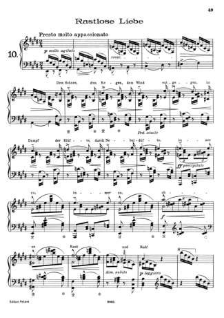 Franz Liszt 12 Lieder Von Franz Schubert Nº10 S.558 score for Piano