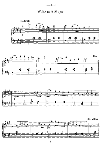 Franz Liszt 2 Waltzes S.126b score for Piano