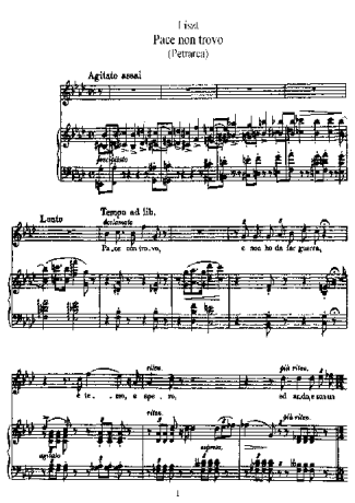 Franz Liszt 3 Sonetti Del Petrarca S.270 score for Piano