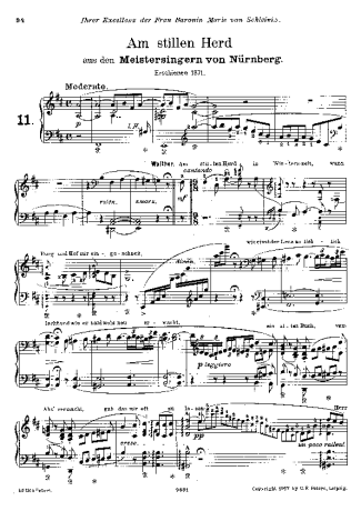 Franz Liszt Am Stillen Herd S.448 score for Piano