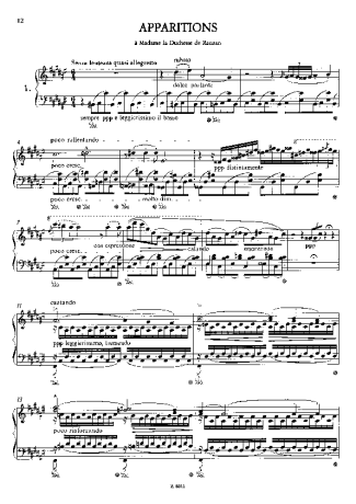 Franz Liszt  score for Piano