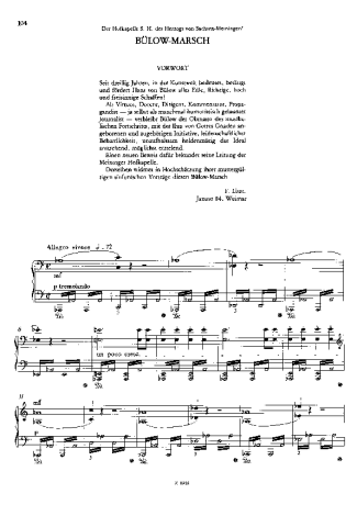 Franz Liszt Bülow Marsch S.230 score for Piano