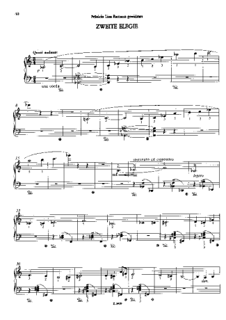 Franz Liszt Elegy No.2 S.197 score for Piano