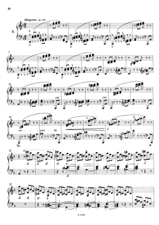 Franz Liszt Étude En Douze Exercices S.136 Nº04 score for Piano