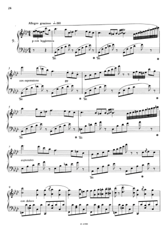 Franz Liszt Étude En Douze Exercices S.136 Nº09 score for Piano