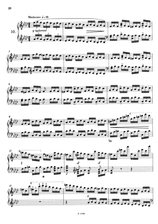 Franz Liszt Étude En Douze Exercices S.136 Nº10 score for Piano
