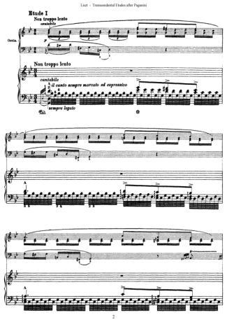 Franz Liszt  score for Piano