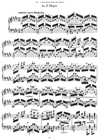 Franz Liszt Études D´exécution Transcendante D´après Paganini S.140 (Etude 4) score for Piano