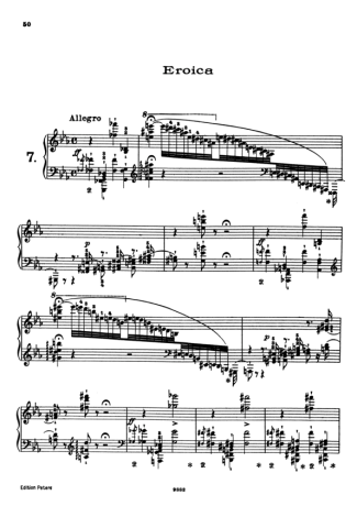 Franz Liszt Études D´exécution Transcendante S.139 (Etude 7 Eroica) score for Piano