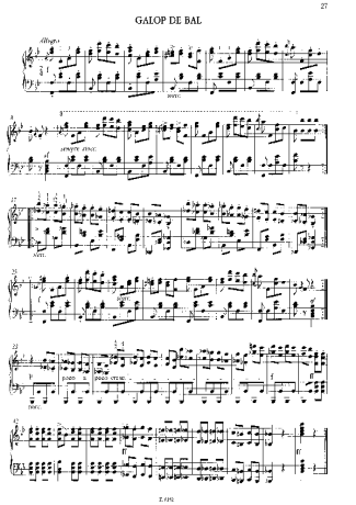 Franz Liszt Galop De Bal S.220 score for Piano