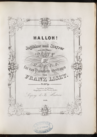 Franz Liszt Halloh! S.404 score for Piano
