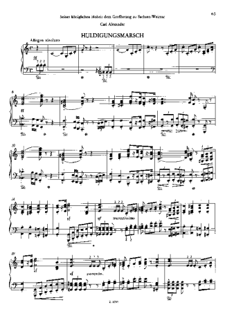 Franz Liszt Huldigungsmarsch S.228 score for Piano