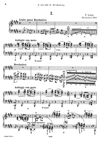 Franz Liszt Hungarian Rhapsody No.1 S.244 1 score for Piano