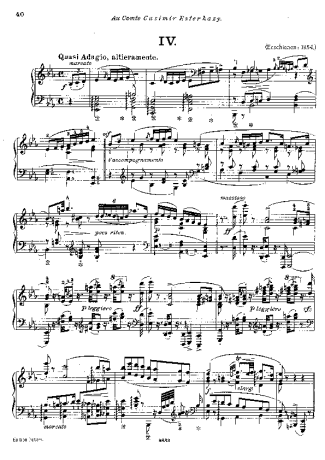 Franz Liszt Hungarian Rhapsody No.4 S.244 4 score for Piano