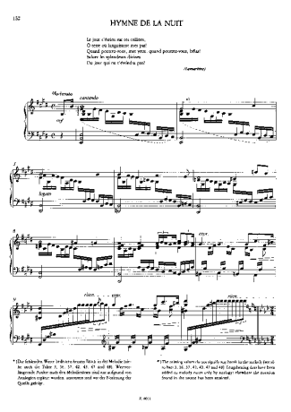 Franz Liszt Hymne De La Nuit S.173a 1 score for Piano