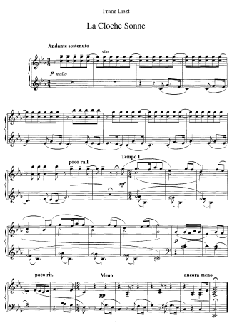 Franz Liszt  score for Piano