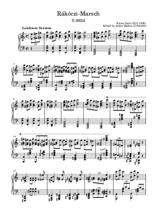 Franz Liszt  score for Piano