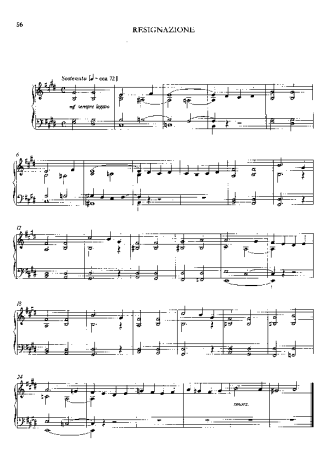 Franz Liszt Resignazione S.187ab score for Piano