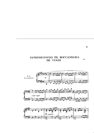 Franz Liszt Réminiscences De Boccanegra S.438 score for Piano