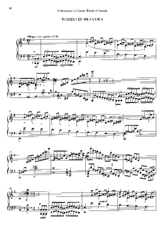 Franz Liszt Rondo Di Bravura S score for Piano