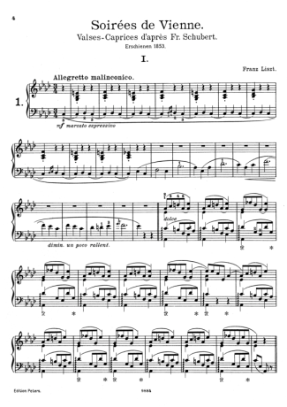 Franz Liszt  score for Piano