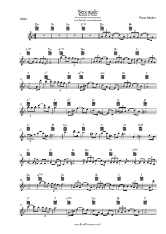 Franz Schubert Serenade score for Acoustic Guitar