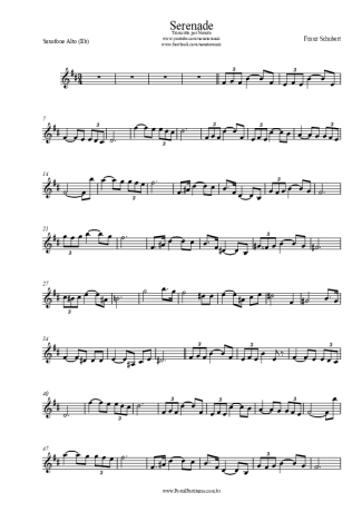 Franz Schubert  score for Alto Saxophone