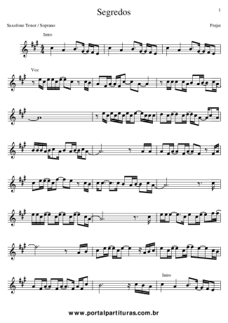 Frejat Segredos score for Clarinet (Bb)