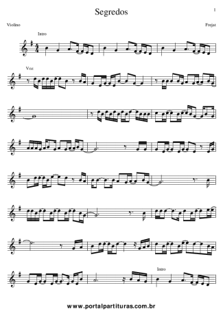 Frejat Segredos score for Violin