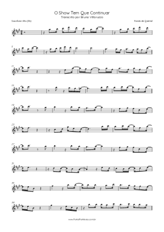 Score for Alto Saxophone