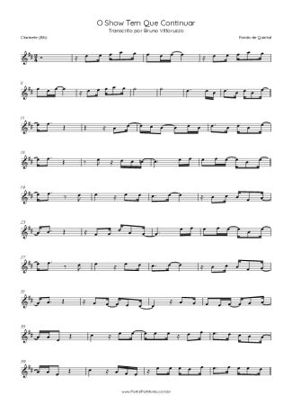 Fundo de Quintal  score for Clarinet (Bb)