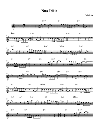 Gal Costa  score for Tenor Saxophone Soprano (Bb)