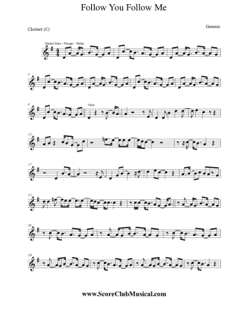 Genesis  score for Clarinet (C)