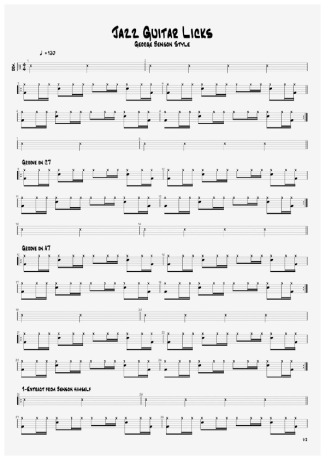 George Benson  score for Drums