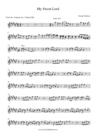 George Harrison  score for Clarinet (Bb)