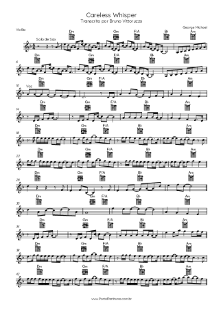George Michael Careless Whisper score for Acoustic Guitar