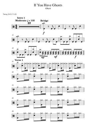 Score for Drums