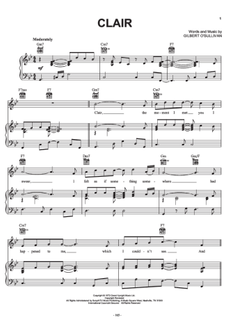 Gilbert O´Sullivan  score for Piano