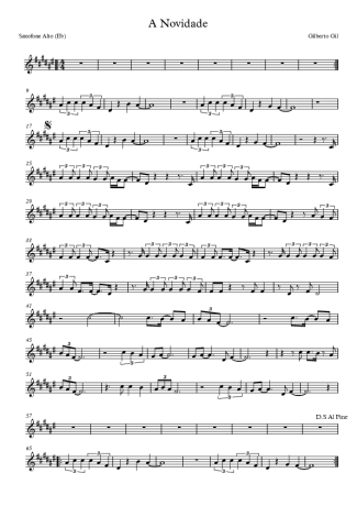 Gilberto Gil  score for Alto Saxophone