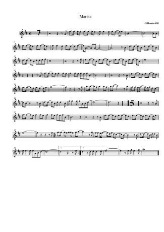 Gilberto Gil Marina score for Alto Saxophone