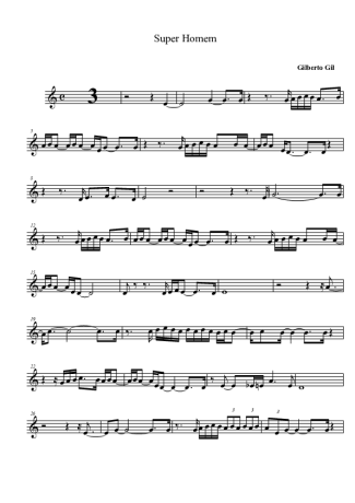 Gilberto Gil Super Homem score for Tenor Saxophone Soprano (Bb)