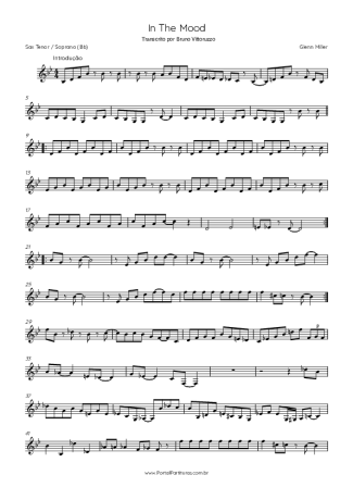 Glenn Miller  score for Tenor Saxophone Soprano (Bb)