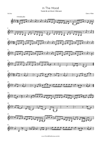 Glenn Miller In The Mood score for Violin