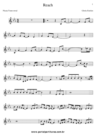 Gloria Estefan Reach score for Flute